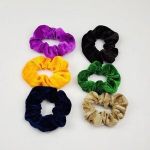 Velvet Scrunchie Hair Ties Bundle Of 6